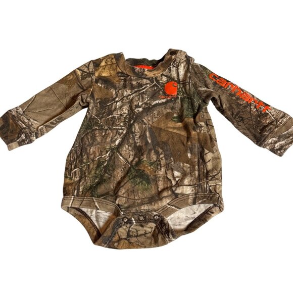 Carhartt Realtree Camo Infant Bodysuit Long Sleeve Hunting Outdoors Baby Clothin - Picture 11 of 11